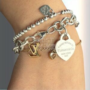 Return to Tiffany® Heart Tag Charm Bracelet  
Worn